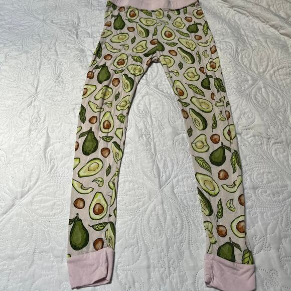 Little Sleepies Blush Pink Advocado PJ Set Size 7/8 - Picture 4 of 12